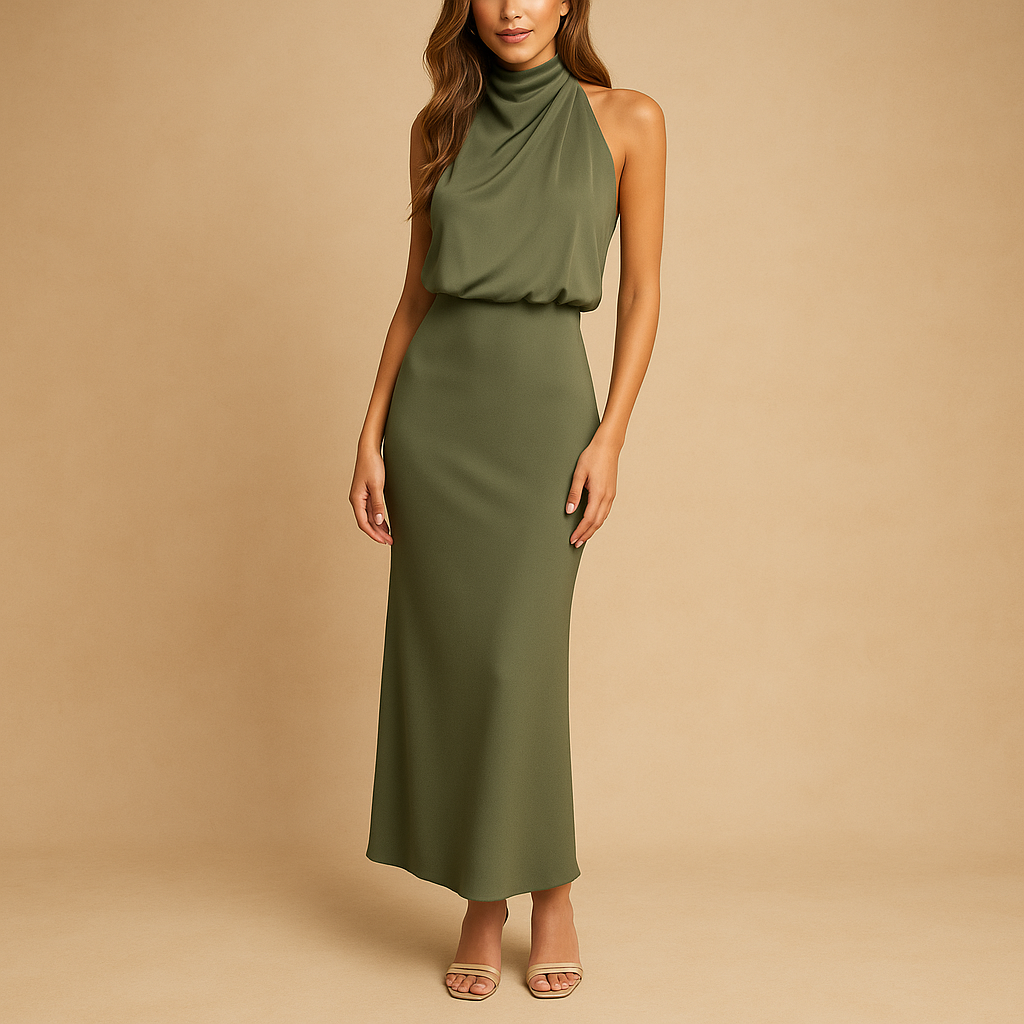 Elegant summer dress for women in breathable fabric with a flattering fit. Available in multiple colors, perfect for casual outings or formal occasions.
