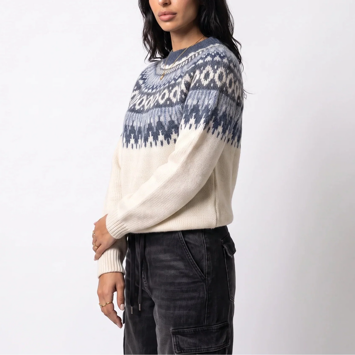 Women's Fair Isle Nordic Pattern Knit Winter Jumper