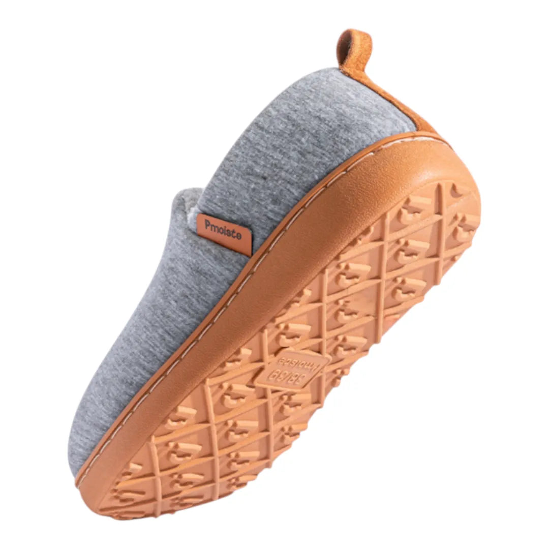 Women's Fleece-Lined Cushioned Hard Sole Slip-On Winter Slippers