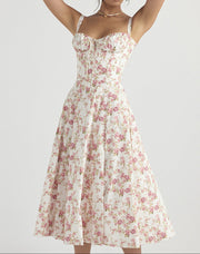 White Red Floral