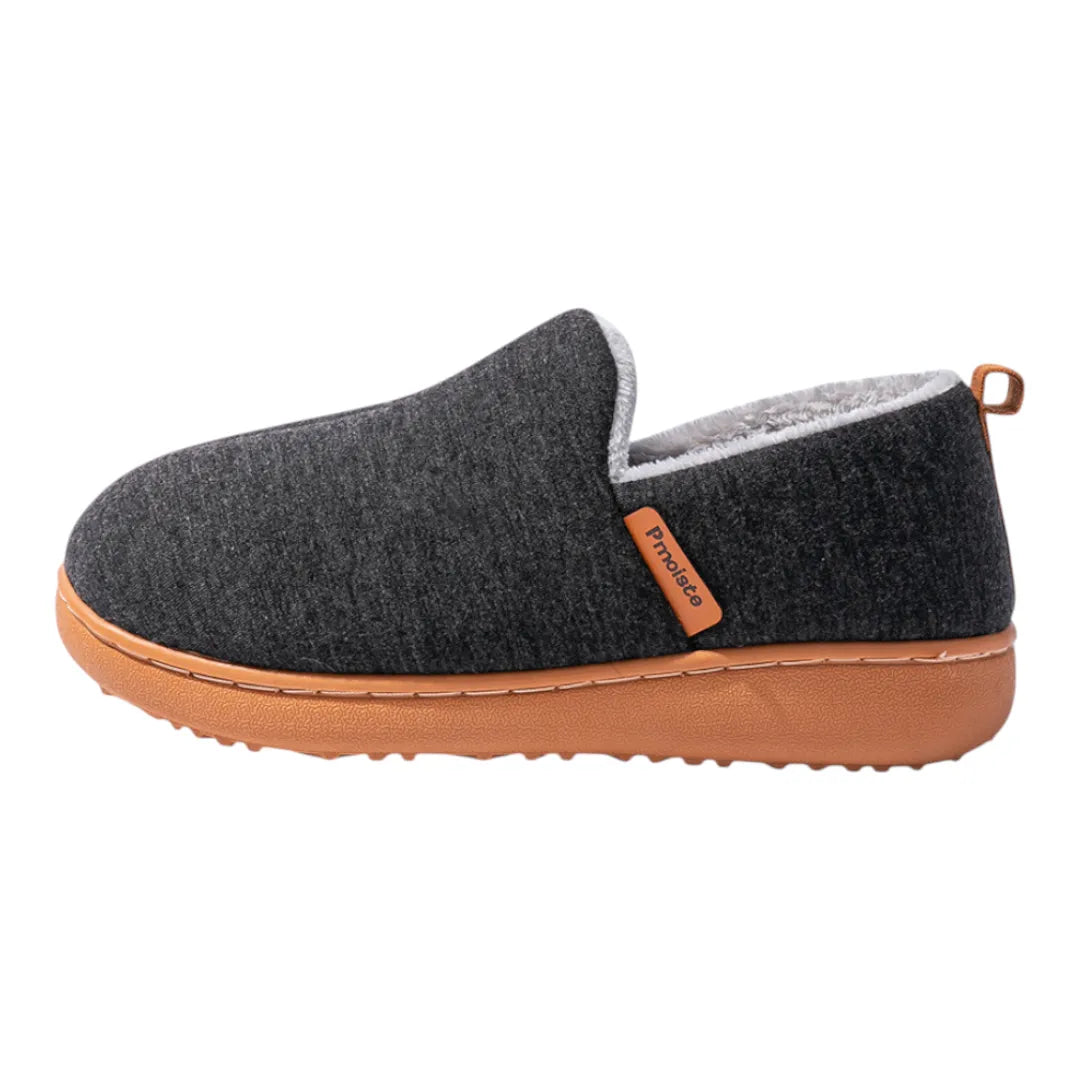 Women's Fleece-Lined Cushioned Hard Sole Slip-On Winter Slippers