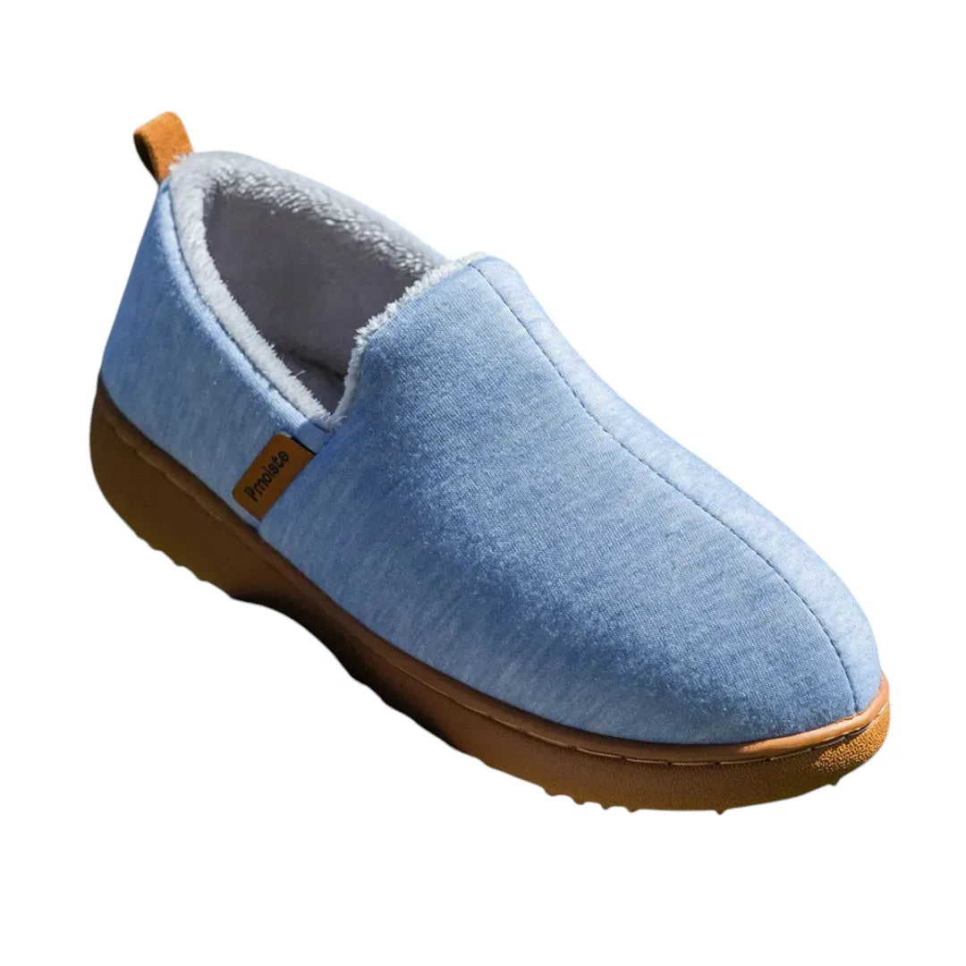 Women's Fleece-Lined Cushioned Hard Sole Slip-On Winter Slippers