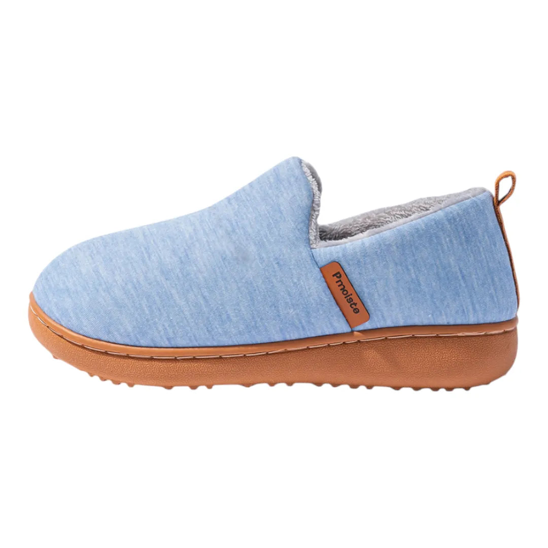 Women's Fleece-Lined Cushioned Hard Sole Slip-On Winter Slippers