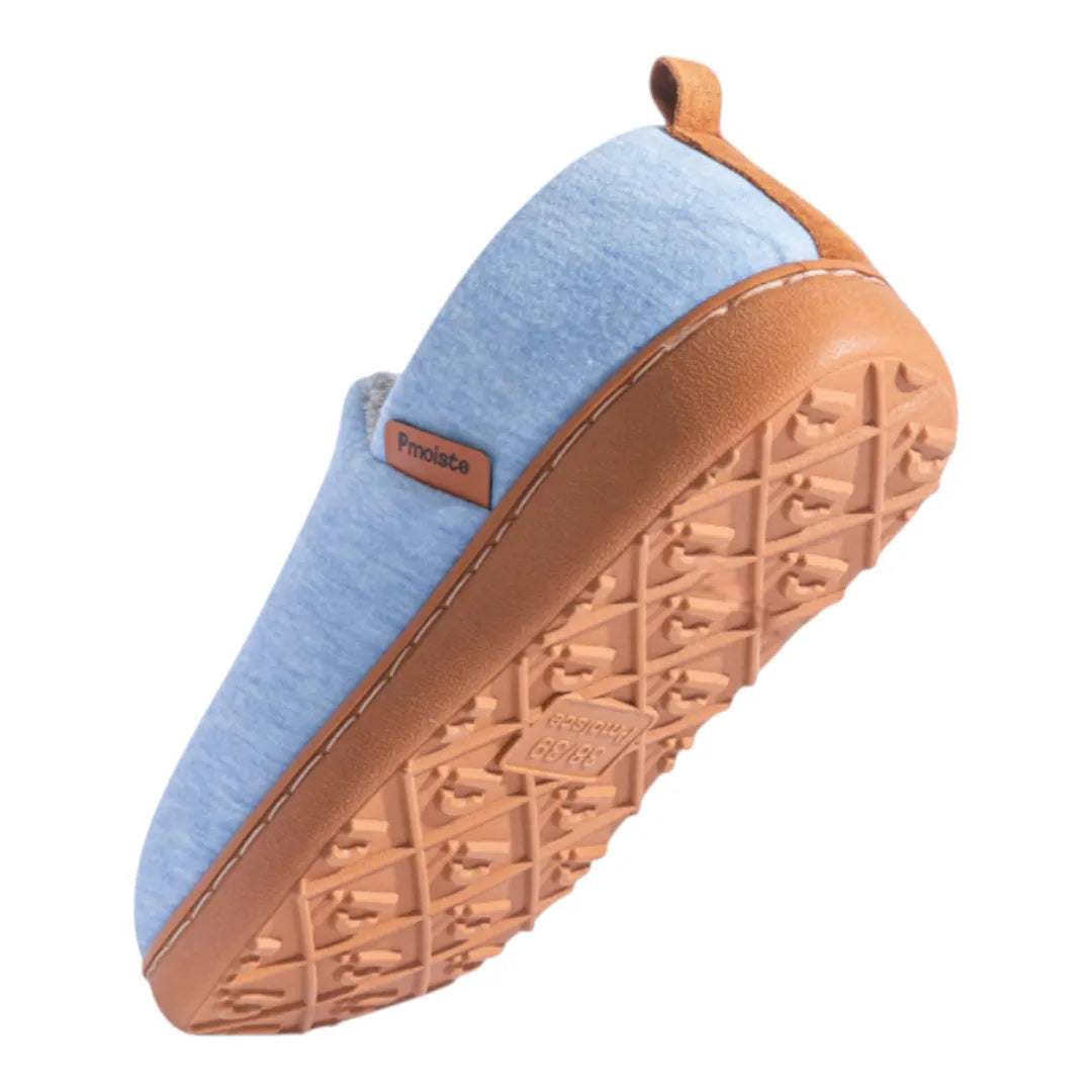 Women's Fleece-Lined Cushioned Hard Sole Slip-On Winter Slippers