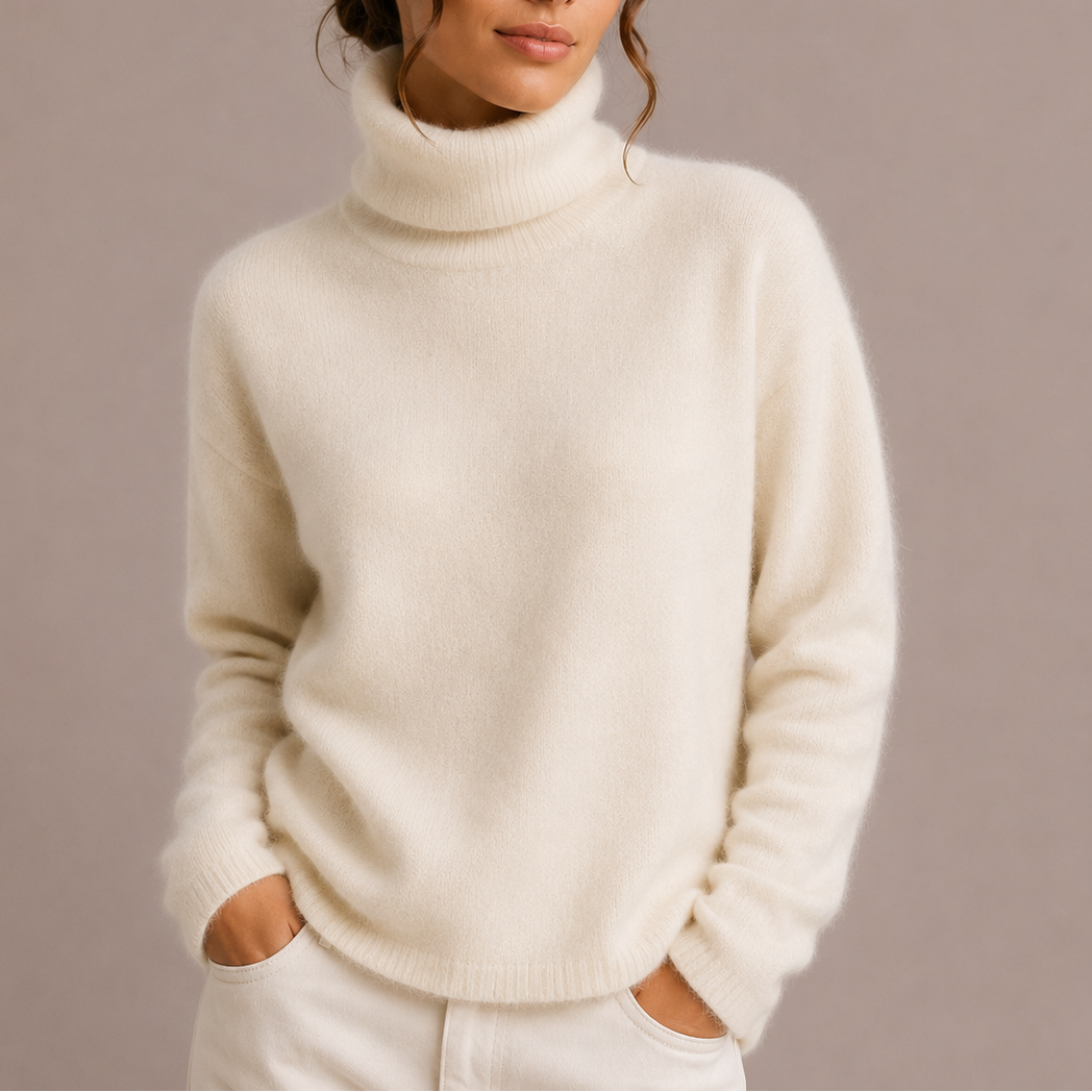 Women's Regular Fit Long-Sleeve Roll-Neck Winter Layering Jumper