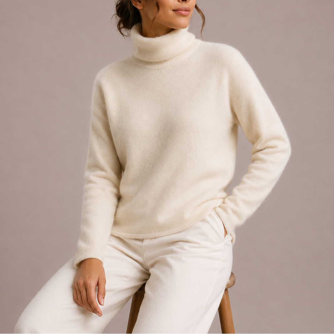 Women's Regular Fit Long-Sleeve Roll-Neck Winter Layering Jumper