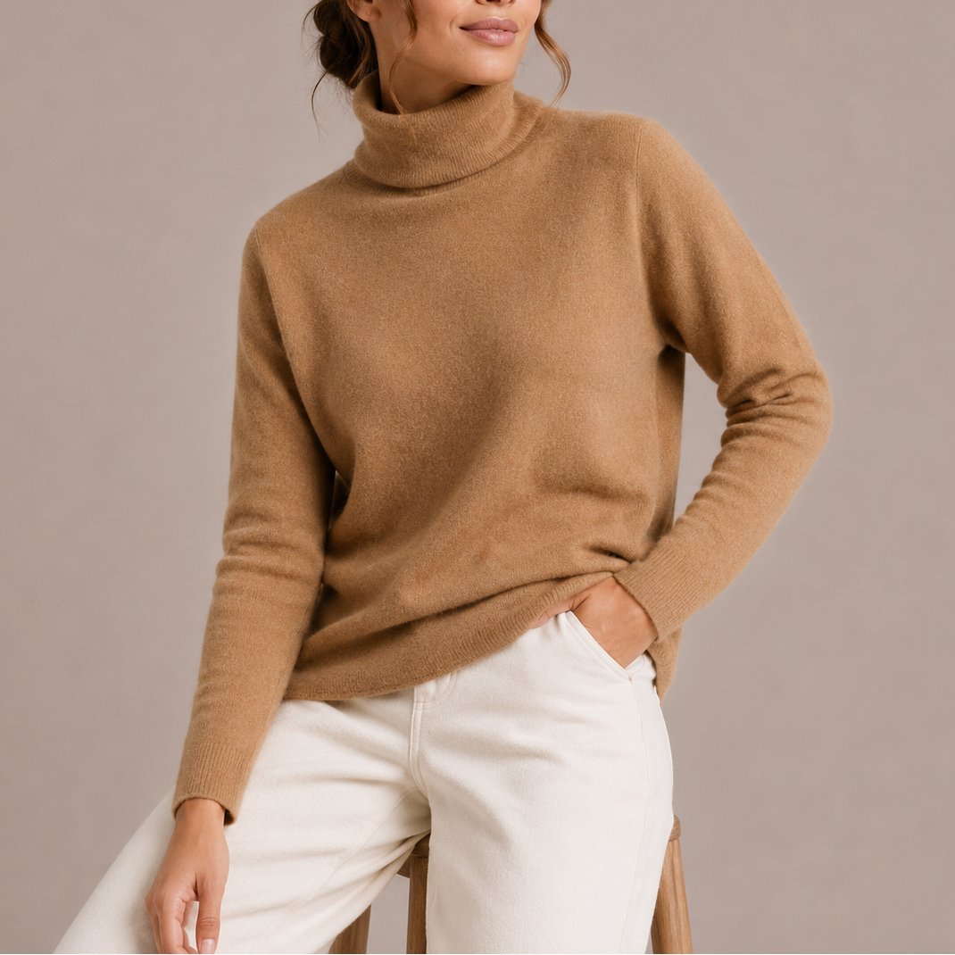 Women's Regular Fit Long-Sleeve Roll-Neck Winter Layering Jumper
