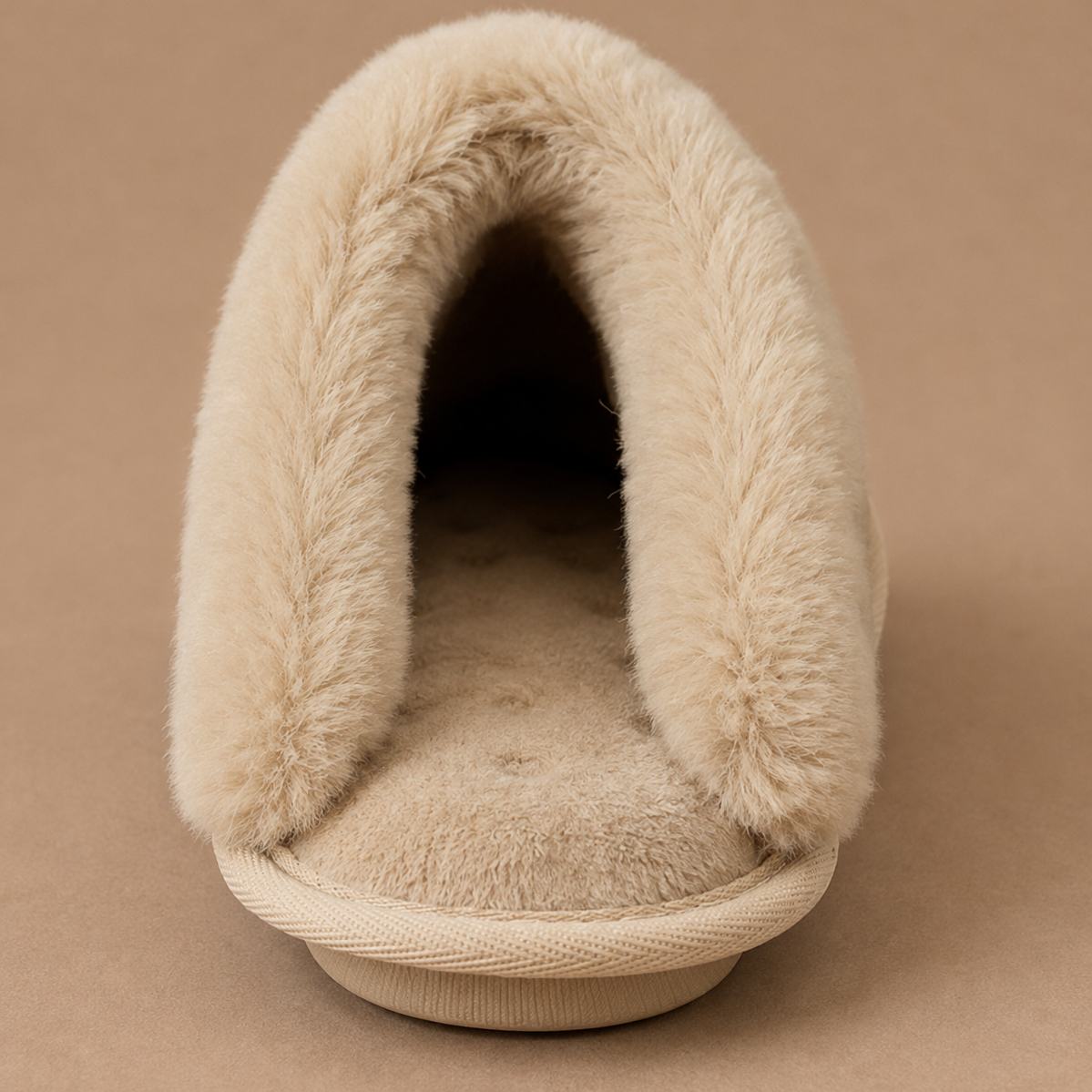 Women's Faux Fur Lined Faux Suede Open-Back Mule Winter Slippers