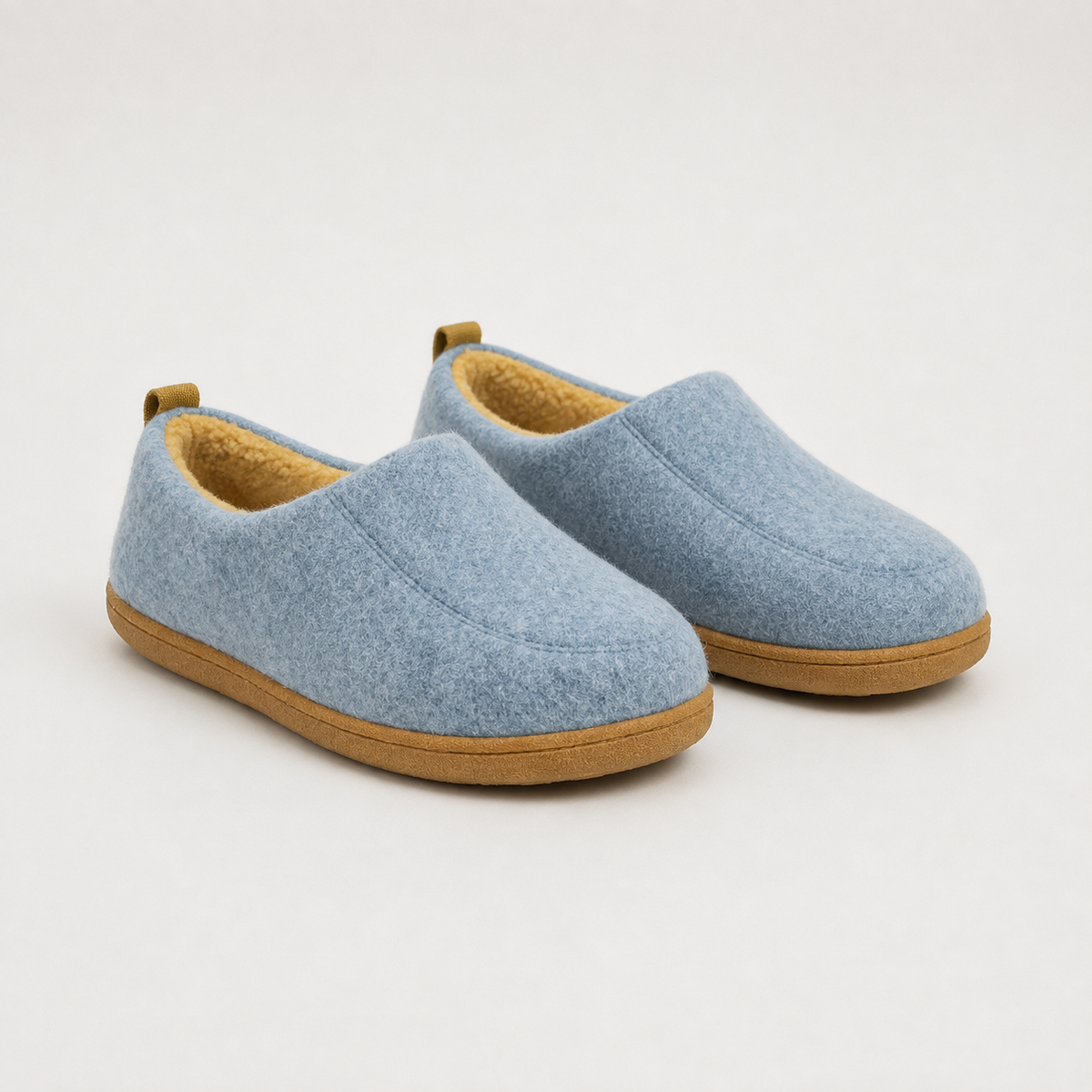 Unisex Fleece-Lined Hard Sole Slip-On Winter Slippers