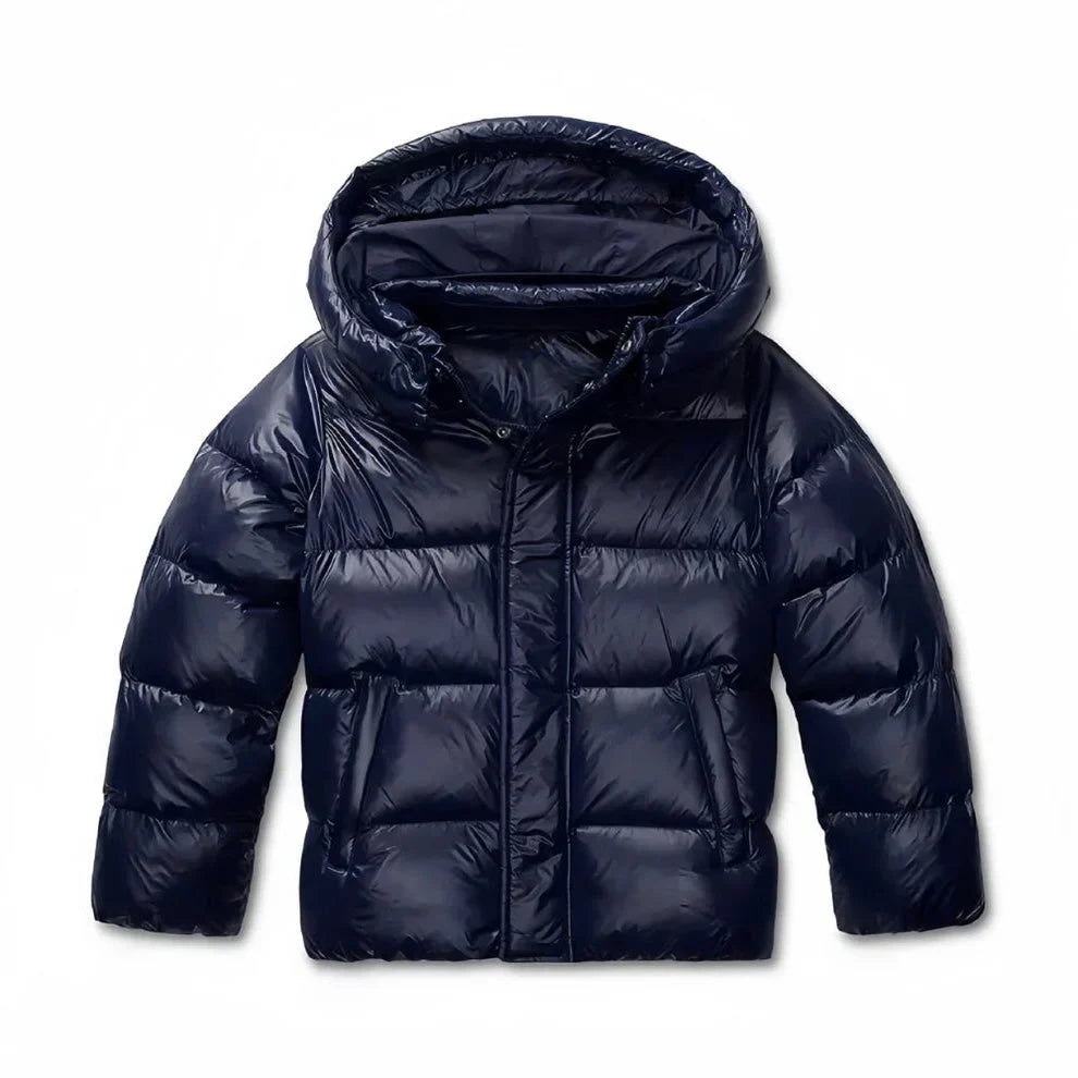 Women's Lightweight Hooded Glossy Winter Puffer Jacket