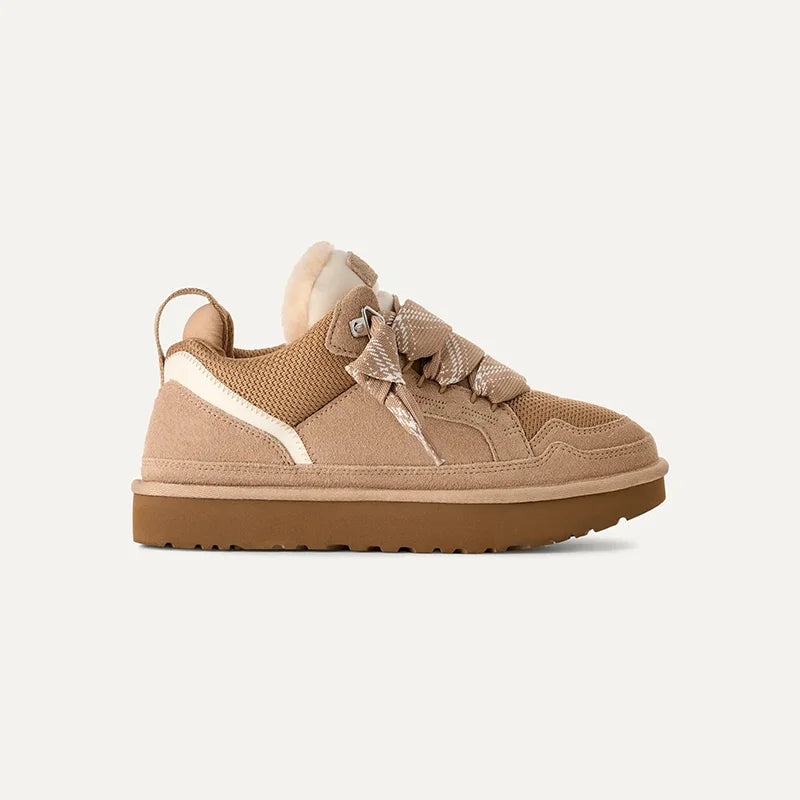 Women's Warm Lined Faux Suede Platform Winter Trainers