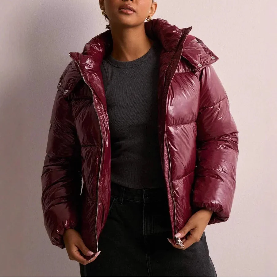 Women's Regular Fit Quilted Hooded Zip-Up Winter Puffer Coat