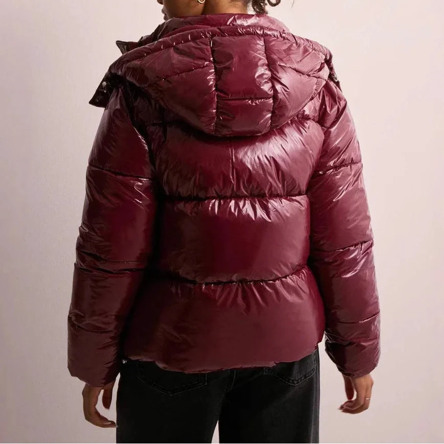 Women's Regular Fit Quilted Hooded Zip-Up Winter Puffer Coat
