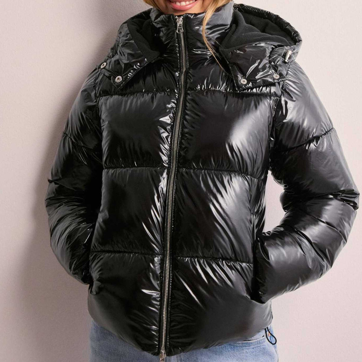 Women's Regular Fit Quilted Hooded Zip-Up Winter Puffer Coat