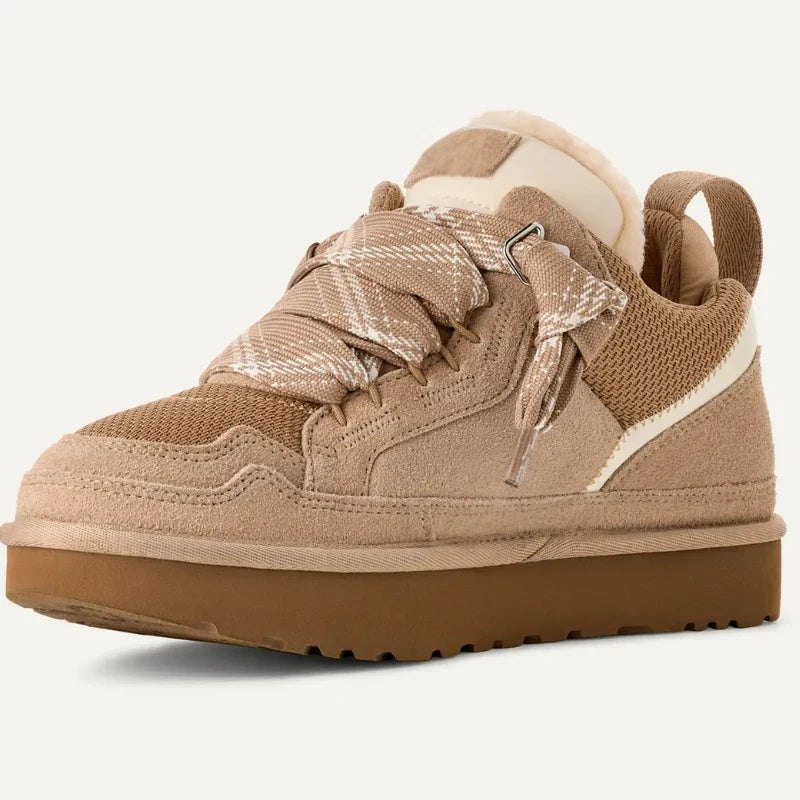 Women's Warm Lined Faux Suede Platform Winter Trainers