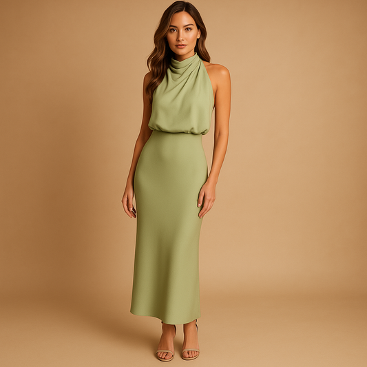 Elegant summer dress for women in breathable fabric with a flattering fit. Available in multiple colors, perfect for casual outings or formal occasions.