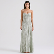 Vintage Light Green Jacquard