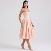 Peach With Breast Cotton Chest Band Without Lining