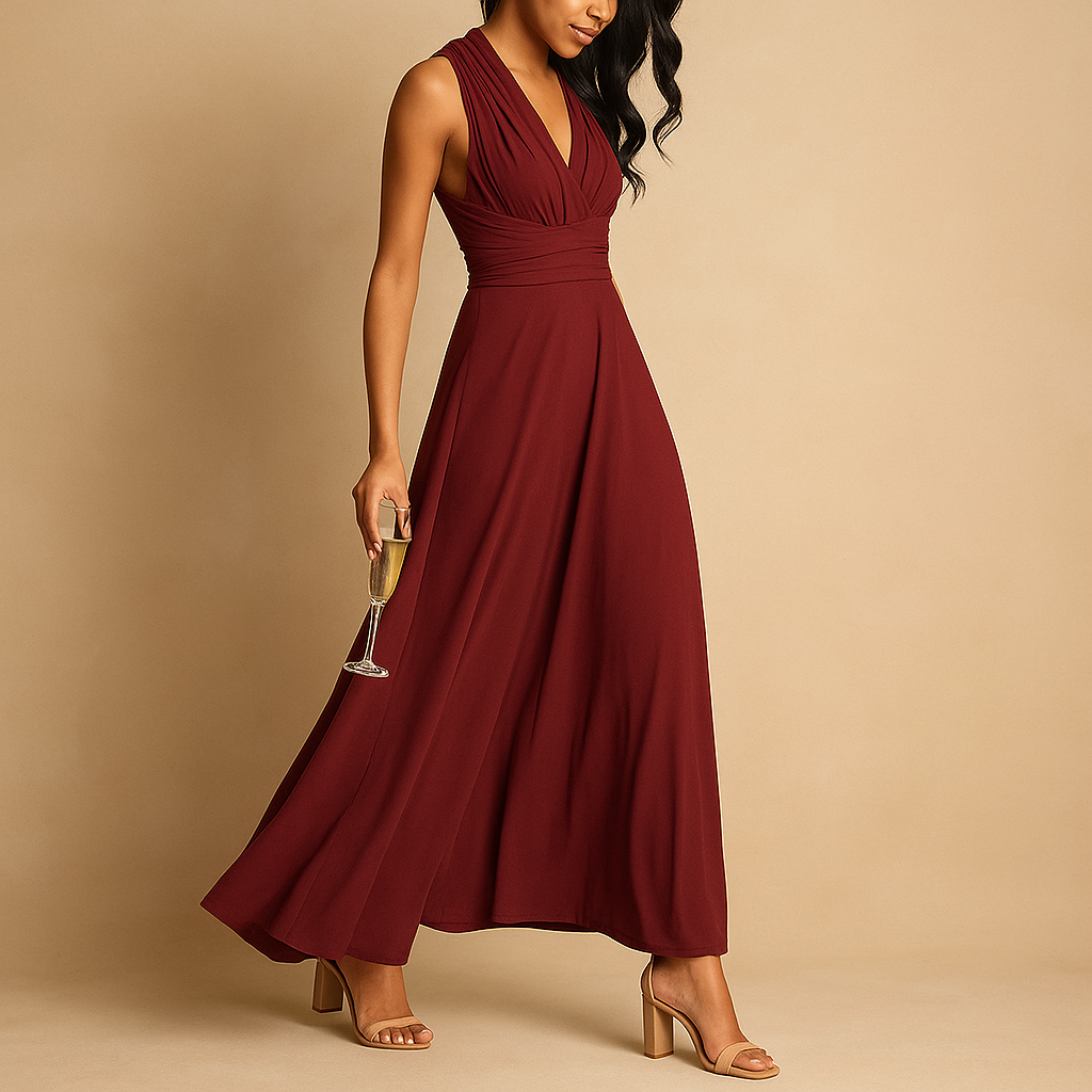 Multiway wrap dress for women with a flattering fit and breathable fabric. Available in multiple colors, perfect for summer events, parties, or casual wear.